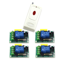 Interruptor de control remoto RF, 1 canal, transmisor, 4 receptores, 220v, 30A, SKU: 5549 2024 - compra barato