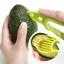 3 em 1 abacate slicer shea corer manteiga descascador de frutas cortador de polpa separador faca de plástico cozinha ferramentas vegetais casa acessório 2024 - compre barato