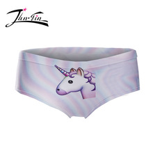 Bragas sexys Multicolor para mujer, ropa interior sin costuras con estampado 3D de unicornio y caballo 2024 - compra barato