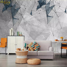 beibehang Custom 3d wallpaper mural modern minimalist Nordic personality abstract geometric line mural TV background wall 2024 - buy cheap