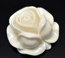 Resin Embellishments Findings Flower Ivory Flower Pattern 27mm(1 1/8") x 27mm(1 1/8"), 2 PCs new 2024 - buy cheap