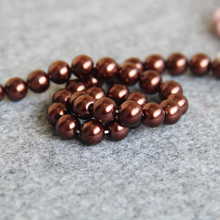 Fashion 8mm Brown Shell Glass Round beads DIY gift for women girl loose beads 15inch 2pc/lot Jewelry making design wholesale 2024 - buy cheap