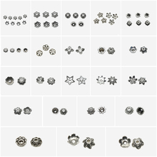Tampas de contas de prata antigas de liga de zinco europeu 50 de 6 estilos para fabricação de pulseiras ec5 2024 - compre barato