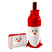 Рождественские украшения для дома Санта Клаус чехол для бутылки вина Санта мешок Noel украшения 2024 - купить недорого