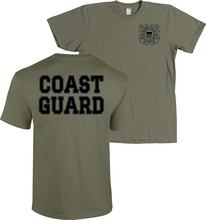 Camiseta verde militar para hombre, camisa con letras grandes y sello de la guardia de la costa de los Estados Unidos, USCG, nueva de 2018 2024 - compra barato