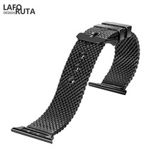Браслет Laforuta Milanese Loop для Apple Watch 40 мм 44 мм iWatch ремешок 42 мм 38 мм ремешок из нержавеющей стали для серии 4 3 2 1 2024 - купить недорого