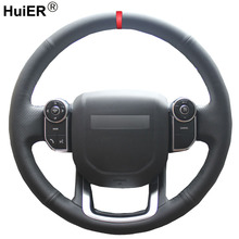 HuiER Hand Sewing Car Steering Wheel Cover Red Marker For Land Rover Range Rover Sport 2014 2015 2016 2017 2018 Car Styling 2024 - buy cheap