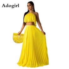 Ruffles Crop Top Women Long Skirt 2 Piece Set For Female Summer Beach  Boho Summer Beach Women Outfits 2024 - buy cheap