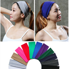 3 inch Solid Cotton Stretchy Headband Yoga Sports Softball Sweatband Elastic Hair Bands Bandage On Head Gum For Hair Turban 2024 - buy cheap