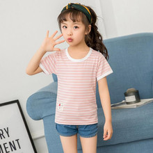 Boys Girls Clothes Summer Children Striped T Shirt Boys Short Sleeve Soft Tops Kids Cotton Clothing Girls T-Shirts Tee for 2-11Y 2024 - buy cheap