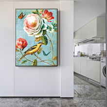 Peony Flowers Canvas Paintings On The Wall Chinese Style Large Flowers Wall Art Posters And Prints Pictures Cuadros Decoracion 2024 - buy cheap