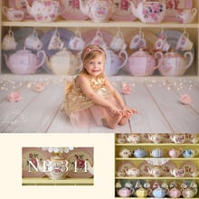 Newborn Baby Shower Photography Backdrop Birthday Background Photographic Studio Photo Backdrop Photographer Different Cups Prop 2024 - buy cheap