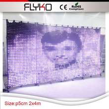 LED video curtain display full color animation/ used led stage backdrop 2024 - buy cheap