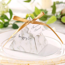 Pyramid Marble Drawing Candy Box Baby Shower Gift Box Birthday Wedding Party Creative Tray Candy Box 2024 - buy cheap
