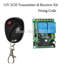 Fixed code DC12V 2CH Transmitter Receiver RF Wireless Remote Control Switch 2024 - buy cheap