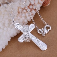 Pendant necklaces 925 silver necklace 925 silver fashion jewelry necklace cross jewelry wholesale ahbw LP104 2024 - buy cheap