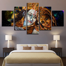 Canvas Pictures HD Printing 5 Pieces Hindu Character Parvati Poster Painting Modular Framework Decor Home Living Room Wall Art 2024 - buy cheap