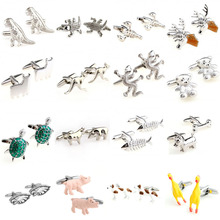 Fashion 16 Designs Kinds of Animal Cufflink Cuff Link 1 Pair Free Shipping Biggest Promotion 2024 - buy cheap