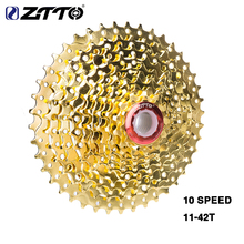 ZTTO 10S 11-42T  Cassette Gold 10 Speed Freewheel MTB Mountain Bike Bicycle Steel Golden Sprockets for parts System 2024 - buy cheap