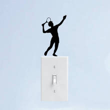 Tennis Player Fashion Sport Vinyl Wall Door Home Decals Switch Stickers 5WS1210 2024 - buy cheap