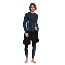 Men's Premium Lycra Long Sleeve Rash Guard Top and Bottom Full set of Swimsuit Sun UV Protection Bathing Suit Rashguards Women 2024 - buy cheap