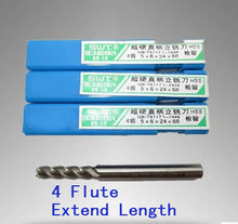 Fresa de topo estendido, 5 tamanhos de 12mm, quatro flautas hss e alumínio, ferramentas de máquinas de fresa, ferramenta de corte 2024 - compre barato