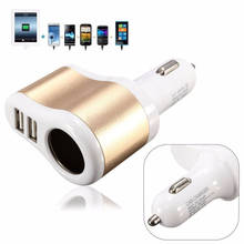 LYBALL 3.1A автомобильное зарядное устройство с двойной USB быстрой зарядкой для iPhone Samsung Huawei Tablet DC 12-24V Разветвитель Прикуривателя для GPS DVR 2024 - купить недорого