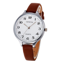 GENEVA Women Watch Luxury Brand Casual Simple Quartz Clock montre Femme Clock For Women Leather Strap Wrist Watch Reloj Mujer 2024 - buy cheap