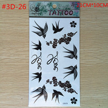 Временные водостойкие наклейки для татуировки "Ласточка Птица" 2024 - купить недорого