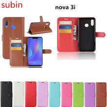 For Huawei nova 3i Case Huawei nova3i Wallet Flip Style PU Leather Cover For Huawei Nova 3I INE-LX2 Phone Case With Card Slots 2024 - buy cheap