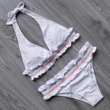 2019 nuevo de alta cintura Bikinis mujeres trajes de traje de baño de Bikini conjunto Bikini brasileño Bikini traje de baño traje Mujer 2024 - compra barato