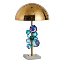 Lámparas de Mesa de bola de cristal de Color de lujo posmodernas, luces de mesa de diseño para dormitorio, sala de estar, accesorios de estudio 2024 - compra barato