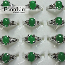 30pcs New wholesale jewelry ring lots Fashion Green malay silver plated women rings Hot sale LB007 free shipping 2024 - buy cheap
