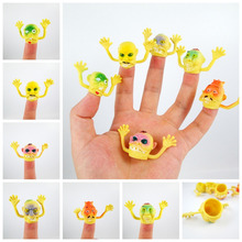 5 pcs Finger Puppets Story Time Kids Funny Toys Party Favors Toy Plastic Puppets New-Color funny face Assorted For Children gift 2024 - buy cheap