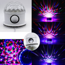 Bluetooth Music Crystal Magic Ball Stage Lamp 10W RGB Sound Control LED Stage Effect Lighting DJ Disco Party Projector Lights 2024 - buy cheap