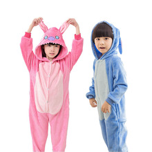 Animal Anime Stich Cosplay Costume Pajamas halloween Unisex Boy Girl Children Pyjama Onesie Kids Pijama 2024 - buy cheap