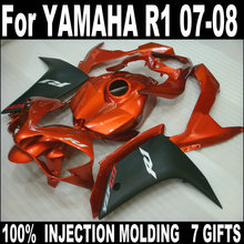 Высококачественные обтекатели из АБС-пластика для YAMAHA injection R1 2007 2008 винно-красный черный комплект обтекателей для мотоцикла YZF R1 07 08 HZ35 2024 - купить недорого