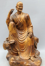 wholesale factory 15" Chinese Buddhism Bronze Gild Eighteen Arhats Lucky shaveling Monk Buddha AE1024 AB1025 2024 - buy cheap