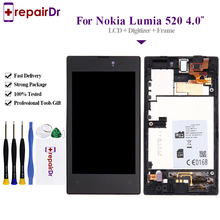5PCS For Nokia lumia 520 LCD Display For Nokia lumia 520 Touch Screen Digitizer Assembly With Frame Replacement Parts 4.0'' N520 2024 - buy cheap