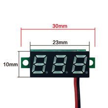 Medidor de tensão elétrica digital com display de led, 0.28 polegadas, portátil, precisão ajustável, voltagem com 2 linhas de medição 2024 - compre barato