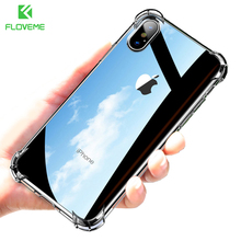 Capa de silicone transparente antichoque para iphone, capinha para iphone 6 6s 7 plus x 7 8 plus xs msx xr 2024 - compre barato
