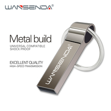 Wansenda Metal Steel USB Flash Drive 4GB 8GB 16GB 32GB 64GB 128GB Portable Pen Drive with Key Chain High Quality Pendrive 2024 - buy cheap