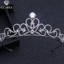 Cc tiaras de cabelo, doce princesa, noivado, casamento, acessórios para cabelo, joia para noiva, formato de coração, simples, xy125 2024 - compre barato