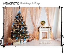 Christmas Backgrounds Photography Studio Christmas Tree Home Decoration Wreath Family Party Light Brick Wall Photo Booth 2024 - buy cheap