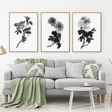 Watercolor Flower Chrysanthemum Peony Art Nordic Posters And Prints Wall Art Canvas Painting Wall Pictures For Living Room Decor 2024 - buy cheap