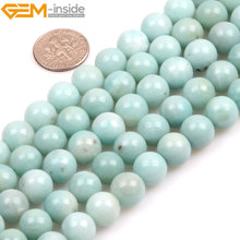 Natural Amazonite Stone Beads For Jewelry Making 15inches DIY Jewellery Necklace FreeShipping Wholesale Gem-inside 2024 - buy cheap