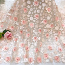 Красиво выглядит 3 d цветы с вышивкой фотообои хорошего качества для вечернего платья 2024 - купить недорого
