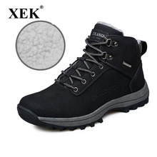 XEK 2018 Hot Winter Shoes Men Plus size 39-47 Waterproof Men Sneaker Army High quality Pu Leather Boots Warm Footwear ZLL158 2024 - buy cheap