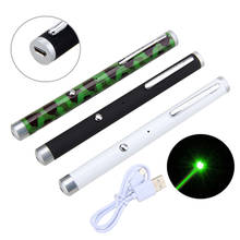 Military 532nm Green Laser Pen Light Hunting Green Dot USB Rechargeable 5mW Beam Lazer Pointer Pen with Built-in Battery 2024 - buy cheap