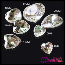 Heart Shape 6mm-27mm Crystal Color Luxury Glass Stones Crystal Beads Perfect For Nail Art Scrap Booking Diy Decorations 2024 - buy cheap